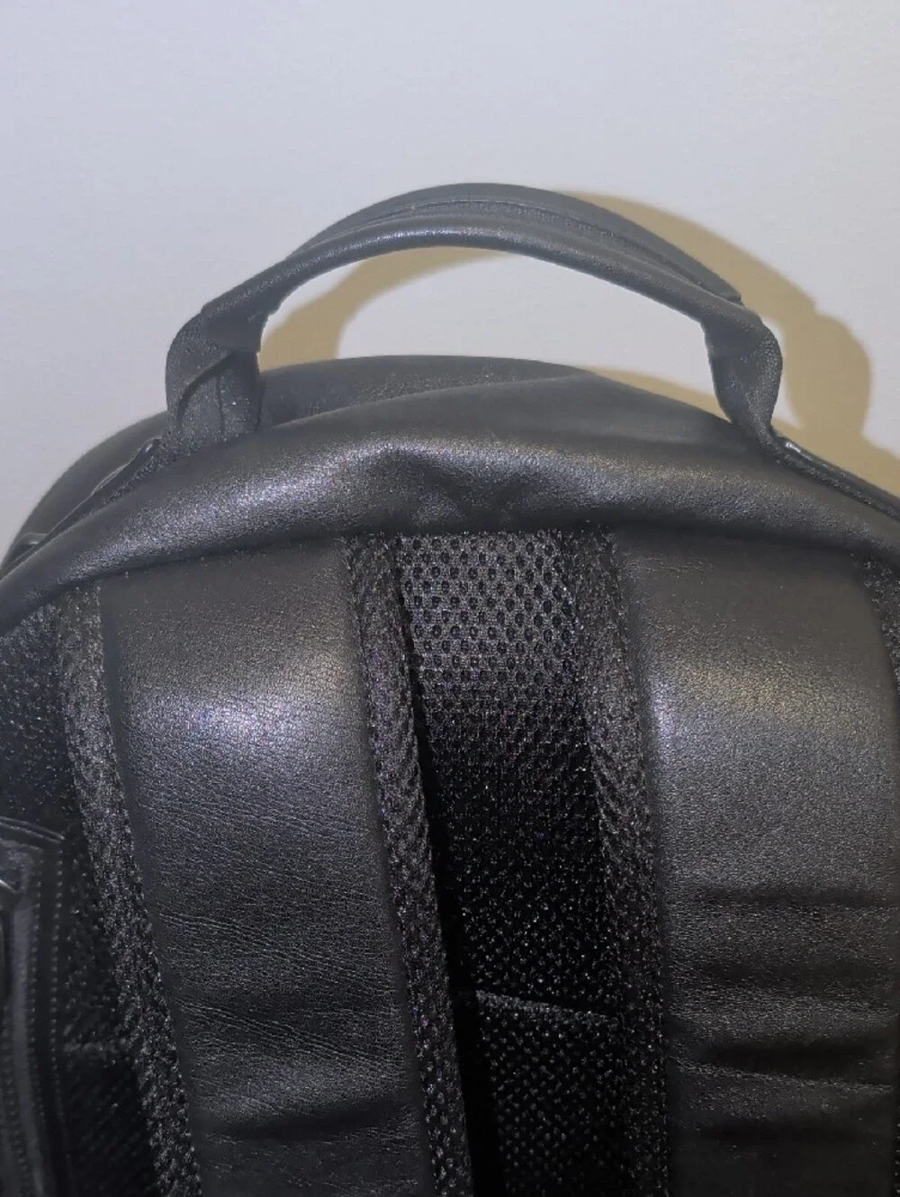 Men's Black Leather Coach Backpack - Sleek Everyday Carry